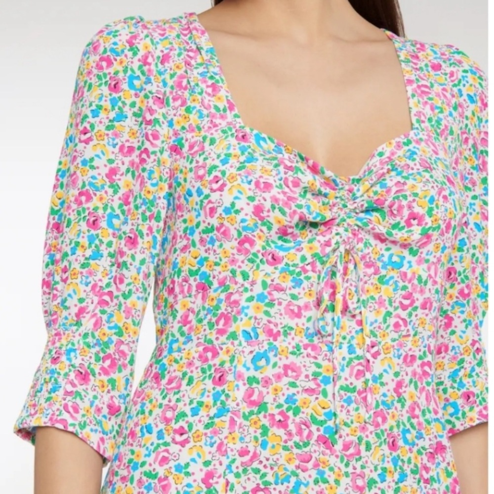 RIXO Larissa Floral Mini Dress Girlhoodcore Girlie Feminine